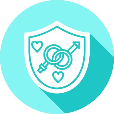 Kalp ikonu vektör illüstrasyonu