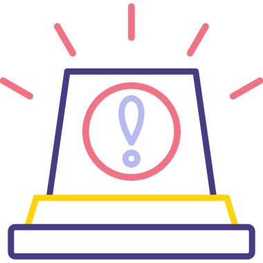 Alarm! Web simgesi basit illüstrasyon