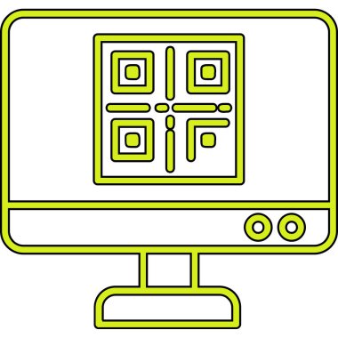 Bilgisayar ekran web simge vektör çizim