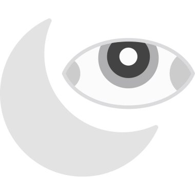 Ay simge. Vektör çizim.