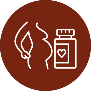 Hamilelik. Web simgesi basit tasarım