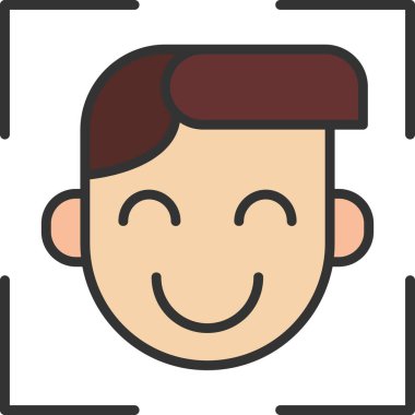 Avatar Adam yüzü simgesi - taslak biçimi