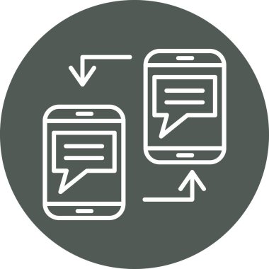 Konuş. Web simgesi basit illüstrasyon