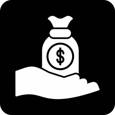 Bir torba simgesinin vektör illüstrasyonu