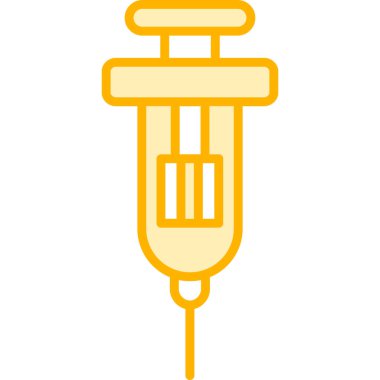 Şırınga ikonu. Web tasarımı için şırınga vektör simgelerinin özet çizimi