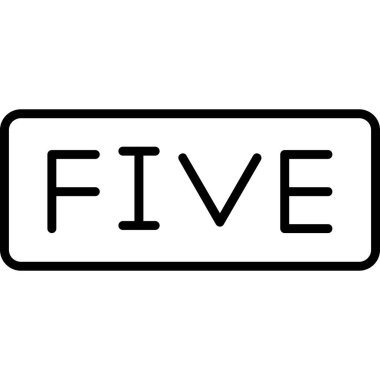 beş simge vektör işareti