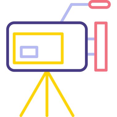 Film. Web simgesi basit illüstrasyon