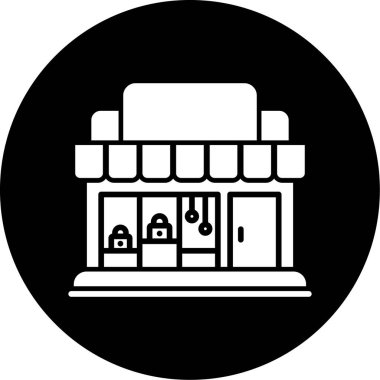 Dükkan. Web simgesi basit illüstrasyon