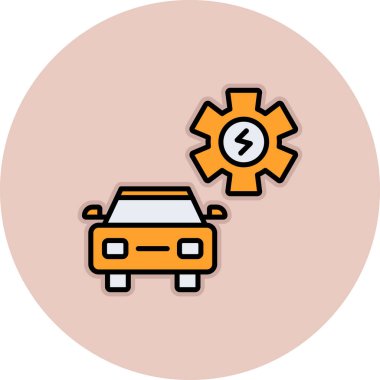 araba simgesi vektör illüstrasyonu