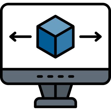 beyaz arkaplanda izole edilmiş kutu simgesi ve vektör illüstrasyonu