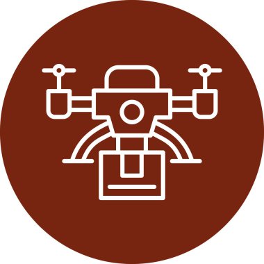 vektör drone simgesi, basit vektör illüstrasyonu