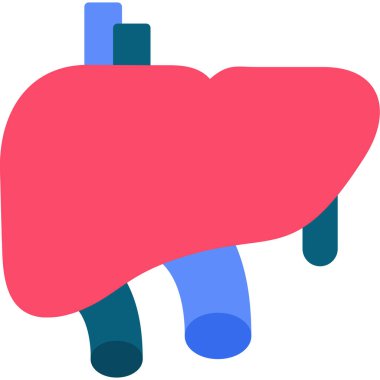 Karaciğer. Web simgesi basit tasarım