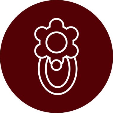 Bahçe vektör simgesinde güzel çiçekler