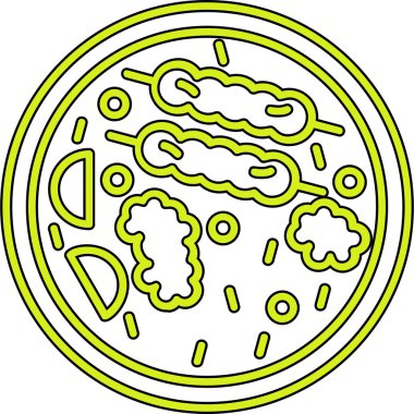 Pizza simgesinin vektör illüstrasyonu