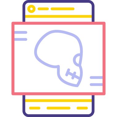 kafatası modern simge vektör illüstrasyonu