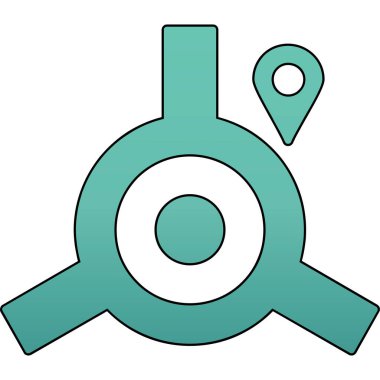 konum simgesi, vektör çizimi