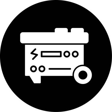 Bir benzin istasyonu simgesinin vektör illüstrasyonu