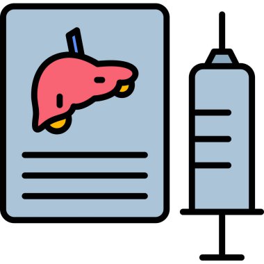 karaciğer simge vektör çizim