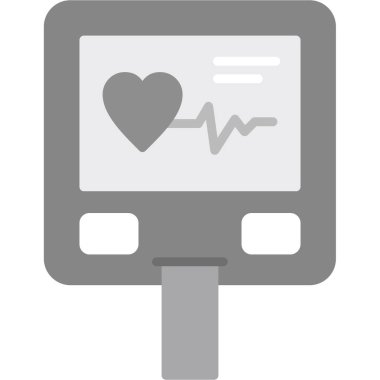 Tıbbi bakım vektör ikonu. biçim iki renkli düz sembol, gri ve gri renkler, yuvarlak açılar, gümüş arkaplan.