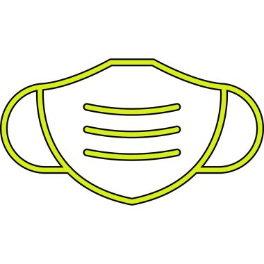 maske simgesi. İnce çizgi tarzı tasarım. vektör illüstrasyonu