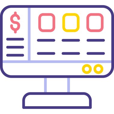 Dolar web simgesi basit tasarım