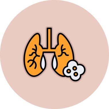 Ciğerler. Web simgesi basit illüstrasyon