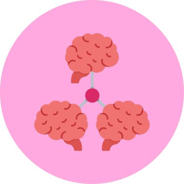 Beyin. Web simgesi basit illüstrasyon