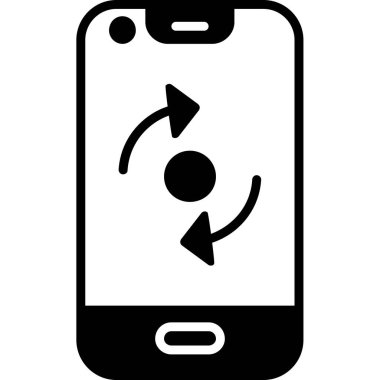 cep telefonu simgesi. Web için cep telefonu vektör simgelerinin basit çizimi