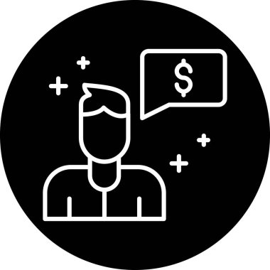 Para için. Web simgesi basit illüstrasyon