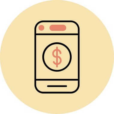 mobil bankacılık simgesi vektör illüstrasyonu