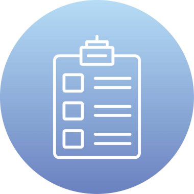 Kontrol listesi. Web simgesi basit illüstrasyon