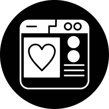 Aşk. Web simgesi basit tasarım