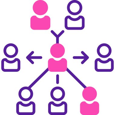 Sosyal ağ vektör simgesi