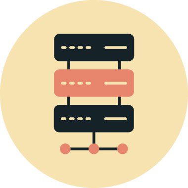 veritabanı. Web simgesi basit illüstrasyon