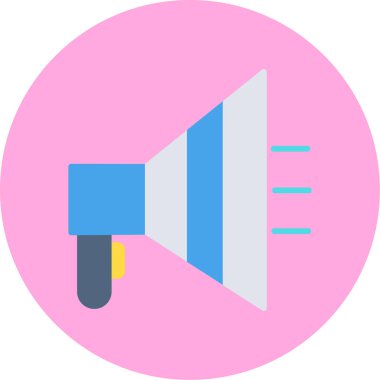 Megafon. Web simgesi basit illüstrasyon