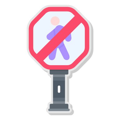 dur işareti simgesi, vektör çizimi