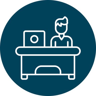 Dizüstü bilgisayar simgesi vektör çizimi