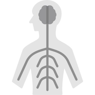 İnsan gövdesi simgesi vektör illüstrasyonu