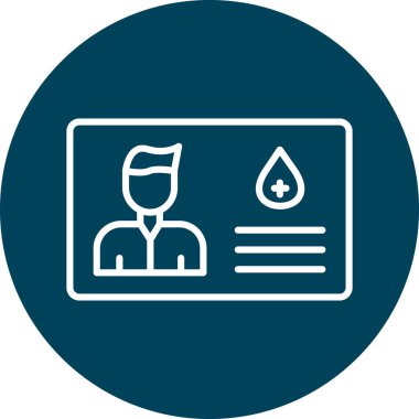 tıbbi sigorta yuvarlak vektör simgesi