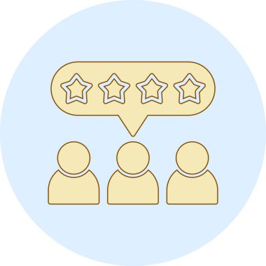 Geri bildirim. Web simgesi basit illüstrasyon