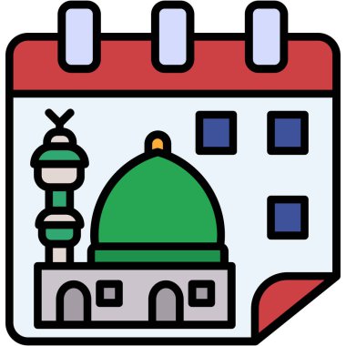 cami oluşturma vektör renk simgesi