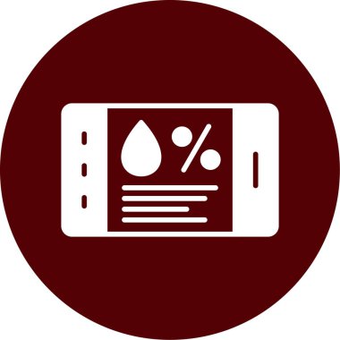 Kan bağışı vektör simgesi. Düz yuvarlak sembolü, kahverengi renk, yuvarlak açılar, beyaz arka plan tarzıdır.