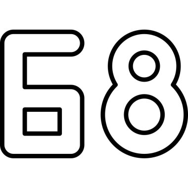 86 sayı çizgisi vektör simgesi tasarımı