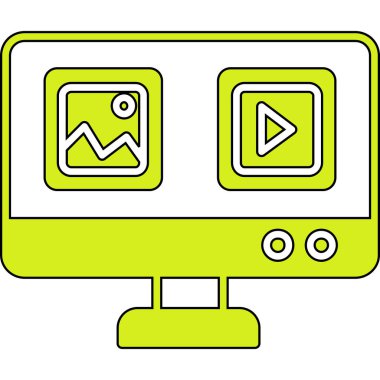 Video kamera simgesi, özet biçimi