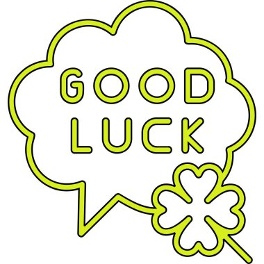 İyi şanslar. İyi şanslar. İyi şanslar. İyi şanslar. vektör illüstrasyonu.