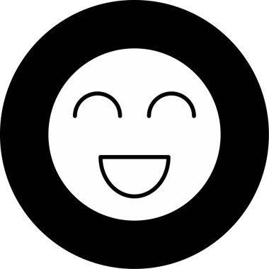 Mutlu gülümseme vektör illüstrasyonu