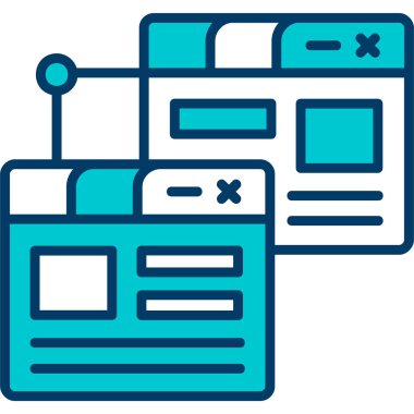 Web sayfası tasarım simgesi - taslak biçimi