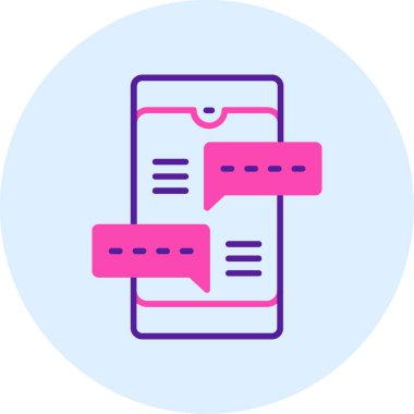 Cep telefonu. Web simgesi basit illüstrasyon