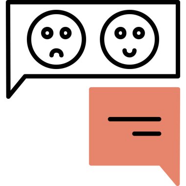 Gülümseme simgesiyle konuşma balonları, satır tasarımı