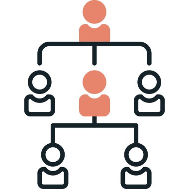 iş insanları düz vektör simgesi